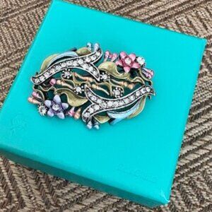 1950's brooch-Enamel & rhinestones